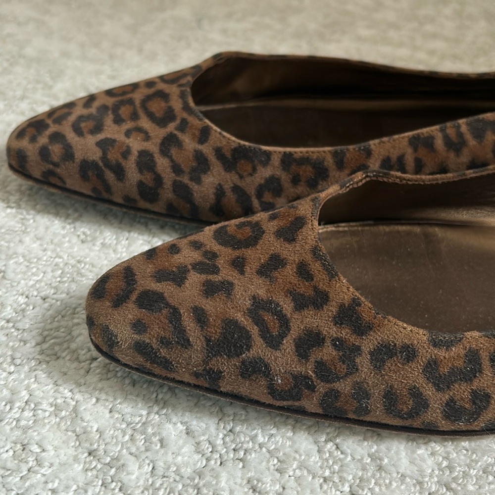 Manolo Blahnik leopard print flats